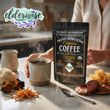 Elderwise Organics empaques sostenibles mostrando material ecoamigable