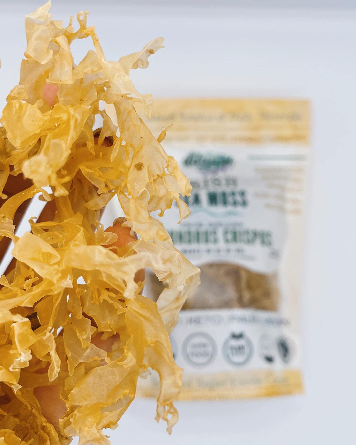 Elderwise Organics comparación de tamaño del contenido para entender la cantidad.