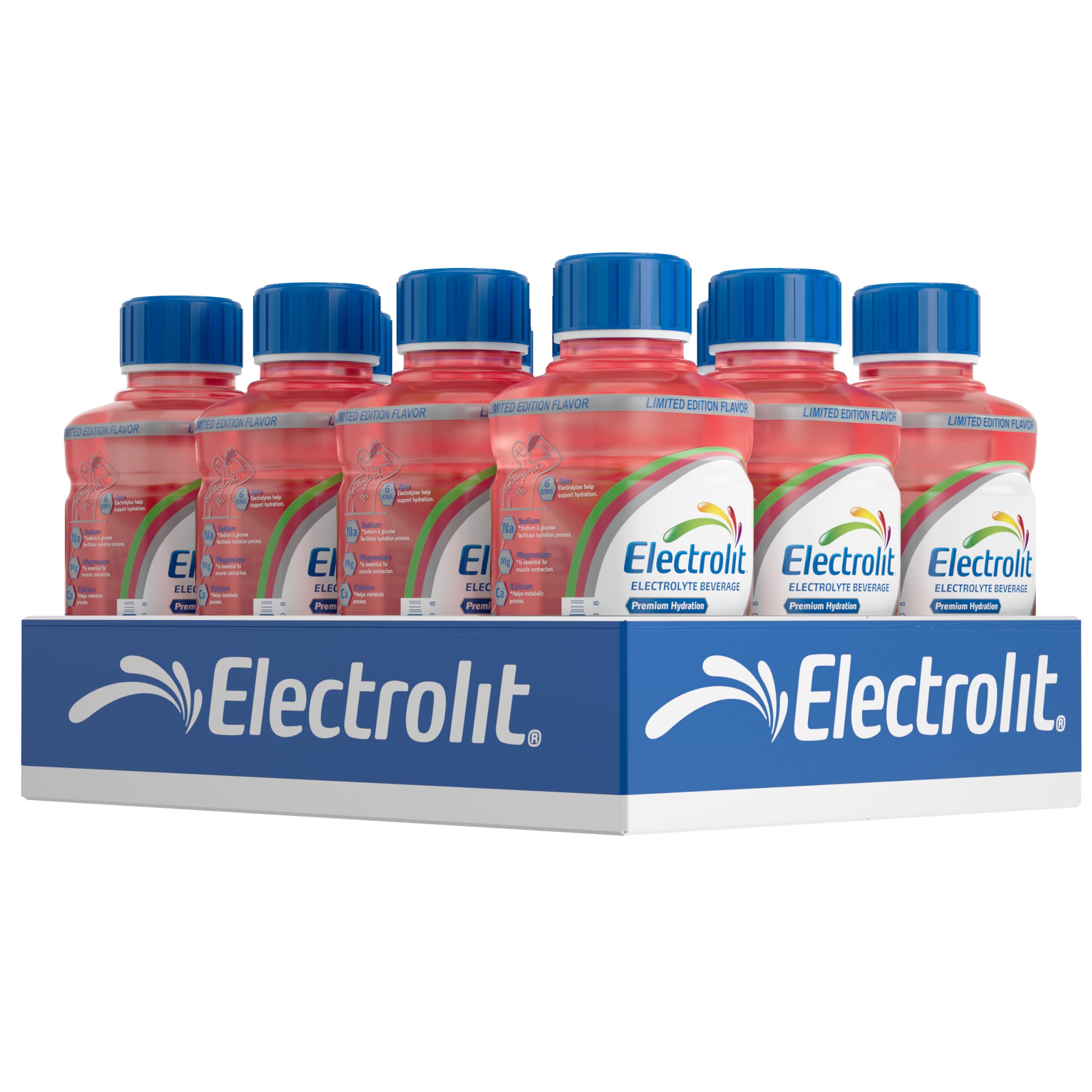 Electrolit botella frente sandía-lima mostrando diseño y frescura
