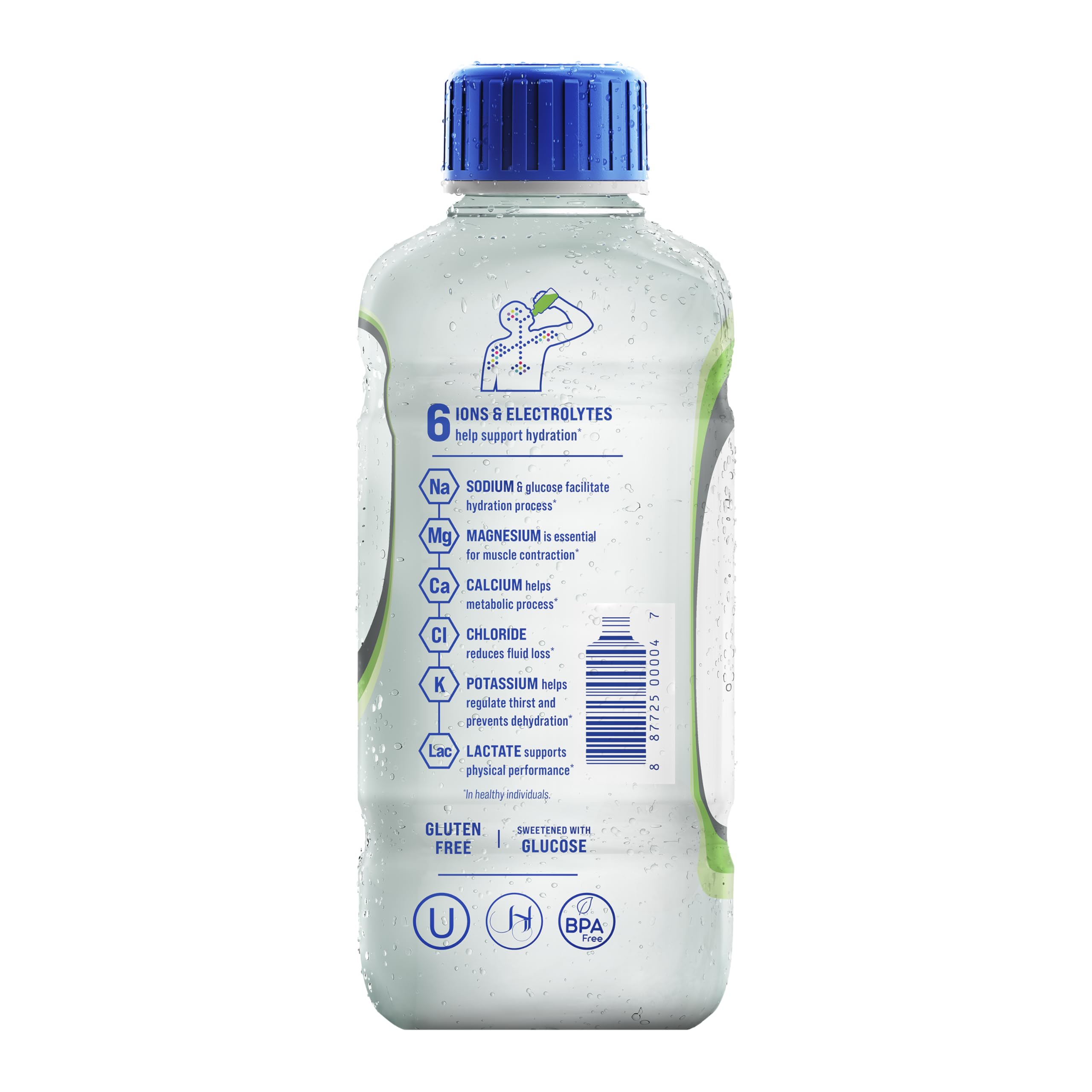 Electrolit botella en mano para comparar tamaño y facilidad de transporte