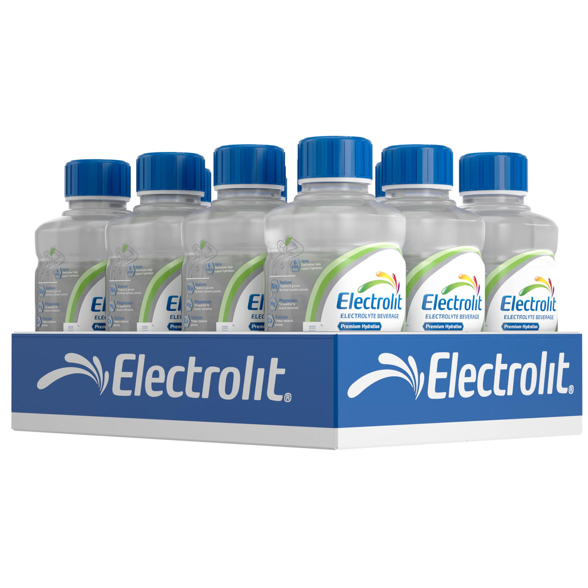 Electrolit botella frente sabor coco mostrando etiqueta clara y conveniente