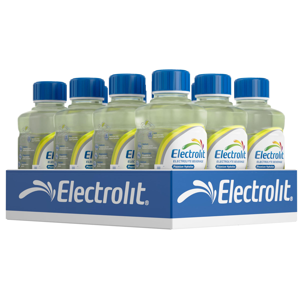 Electrolit botella limón-lima frontal mostrando diseño y tamaño para hidratación rápida