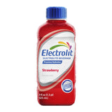 Electrolit fresa detalle del cierre y etiqueta con ingredientes y beneficios visibles