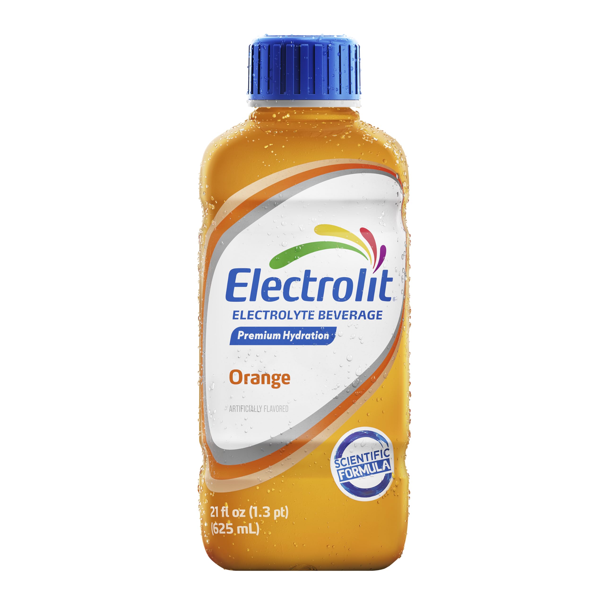 Primer plano del líquido naranja Electrolit mostrando textura, beneficio absorción eficiente