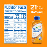 Detalle de la etiqueta nutricional Electrolit Naranja mostrando electrolitos, beneficio información clara
