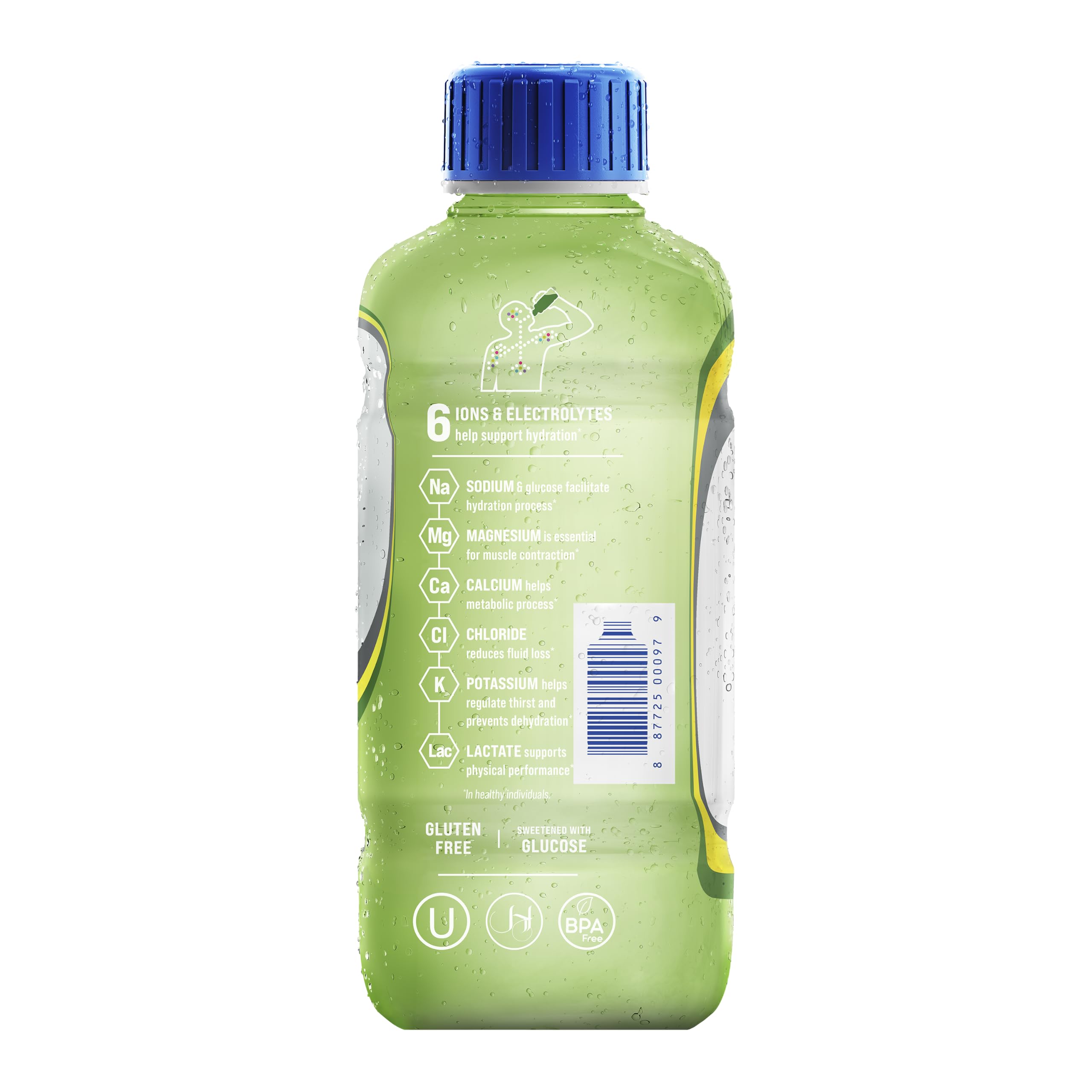 Electrolit botella en mano demostrando tamaño práctico y fácil de llevar