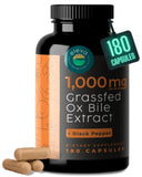 Eleva Nutrition frasco frontal Ox Bile mostrando cantidad y formato, beneficio valor duradero