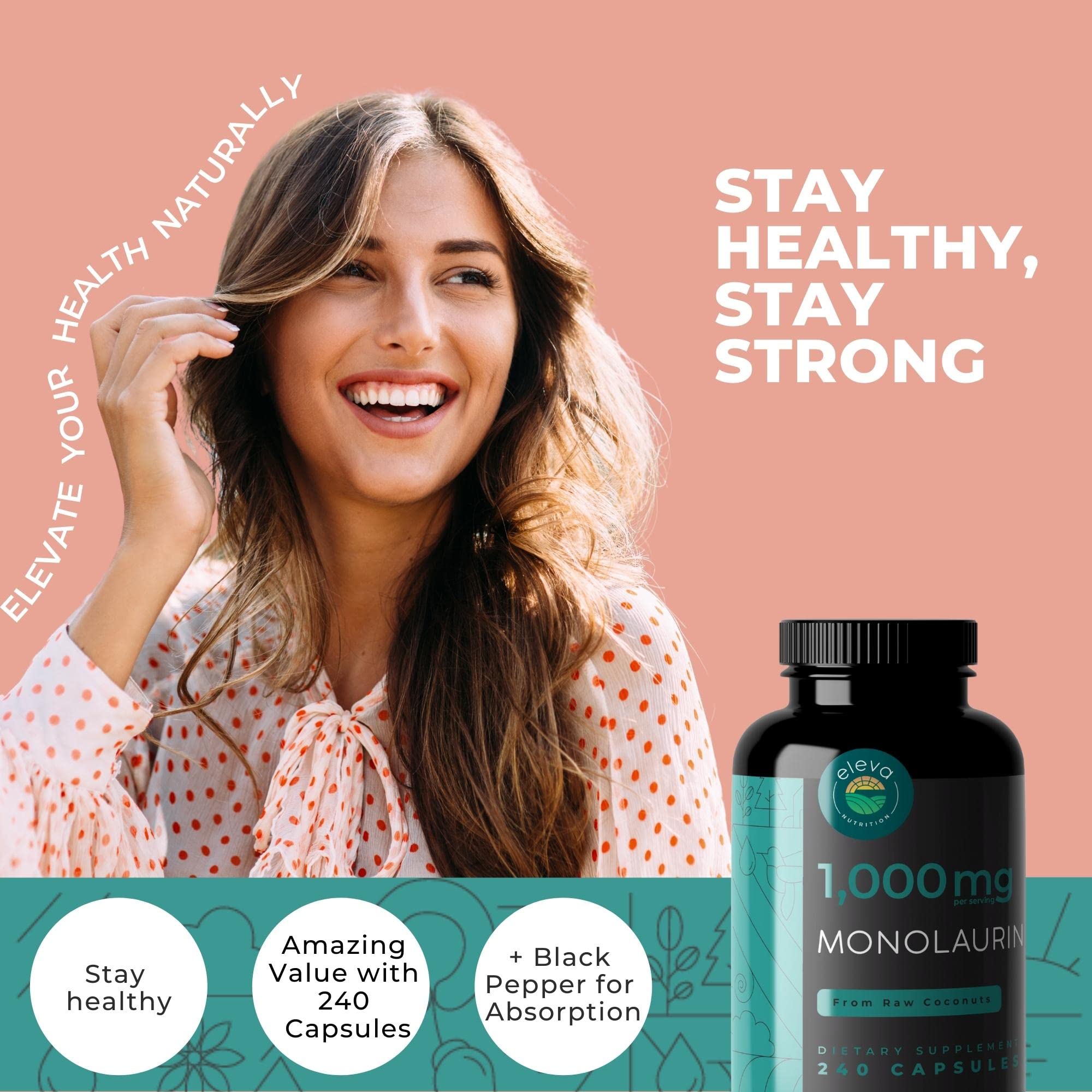 Eleva Nutrition cápsula en primer plano textura y tamaño fácil de tragar
