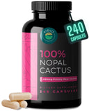 Eleva Nutrition botella frontal de nopal con 240 cápsulas, presentación y beneficio práctico
