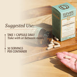 ELEVATE ORGANIC etiqueta con certificaciones USDA Organic y Non-GMO