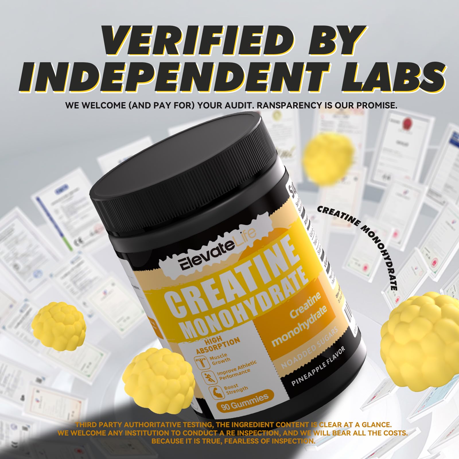 ElevateLife etiqueta con información nutricional y transparencia de ingredientes