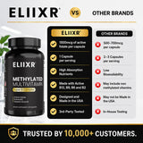 Eliixr sello GMP y "Made in USA" para indicar calidad y fabricación