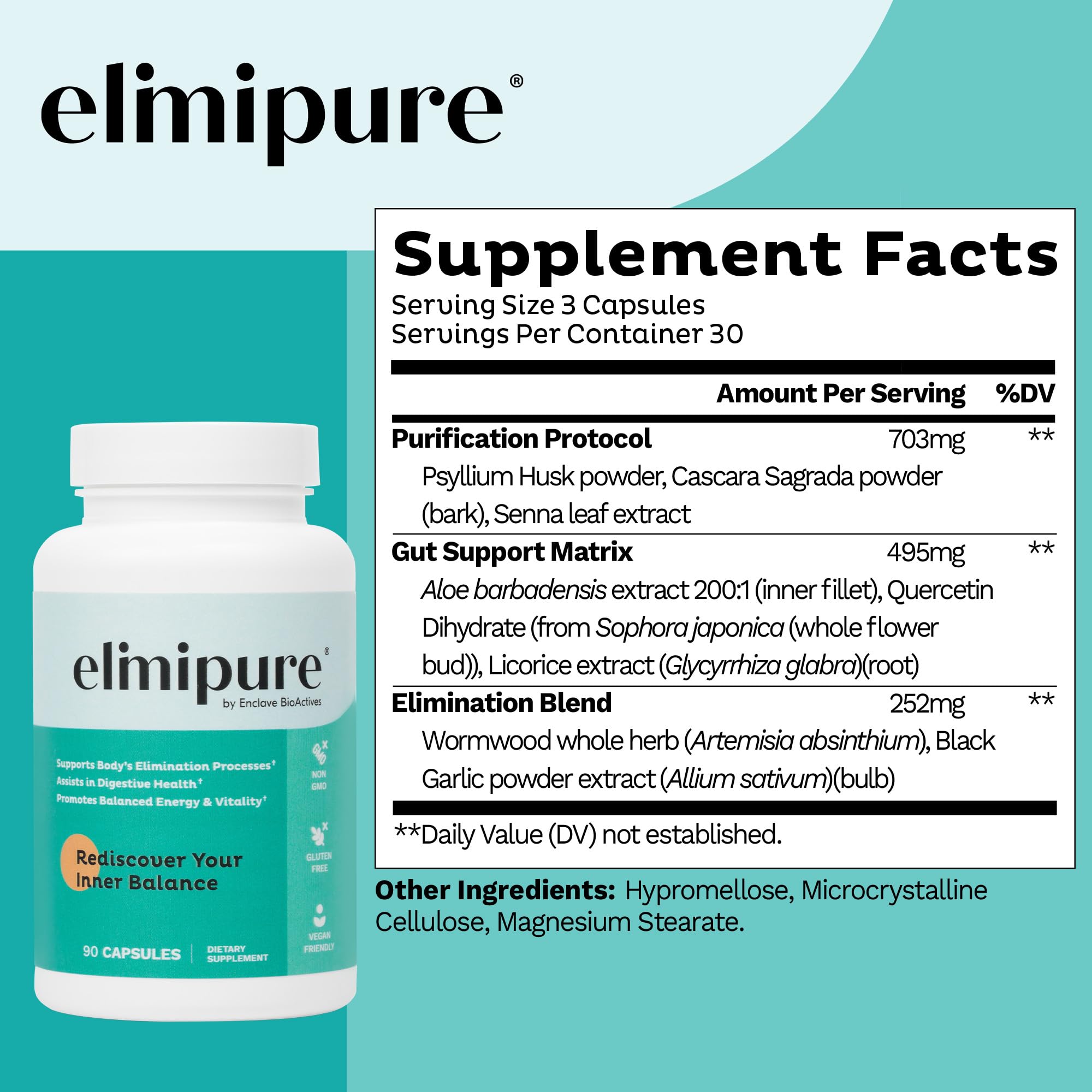 Elimipure cápsulas en primer plano mostrando textura y tamaño para confianza visual