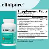 Elimipure cápsulas en primer plano mostrando textura y tamaño para confianza visual