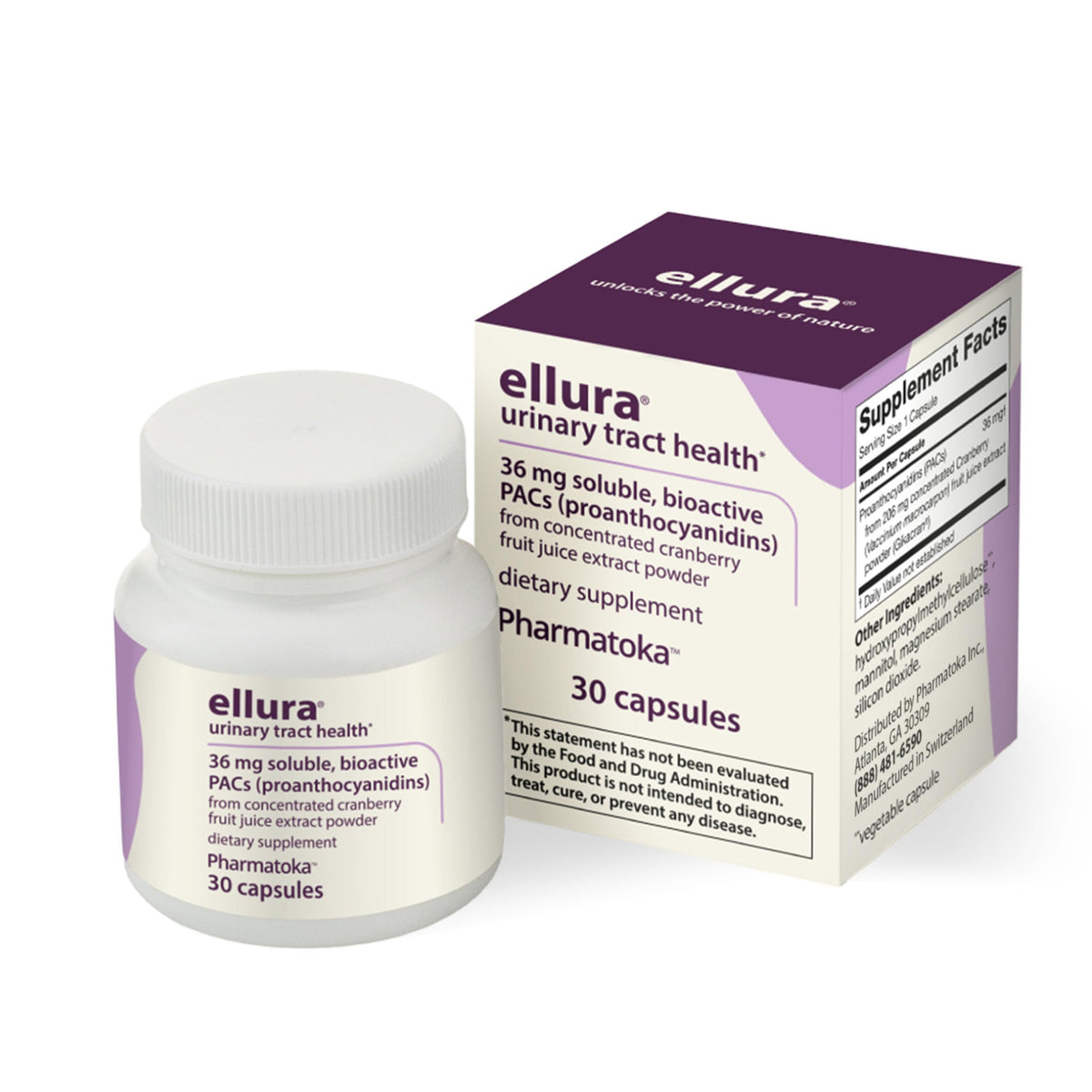 ellura frontal del envase mostrando la marca y beneficio de apoyo urinario