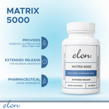 Elon Matrix 5000 tableta en primer plano, dosificación clara y práctica
