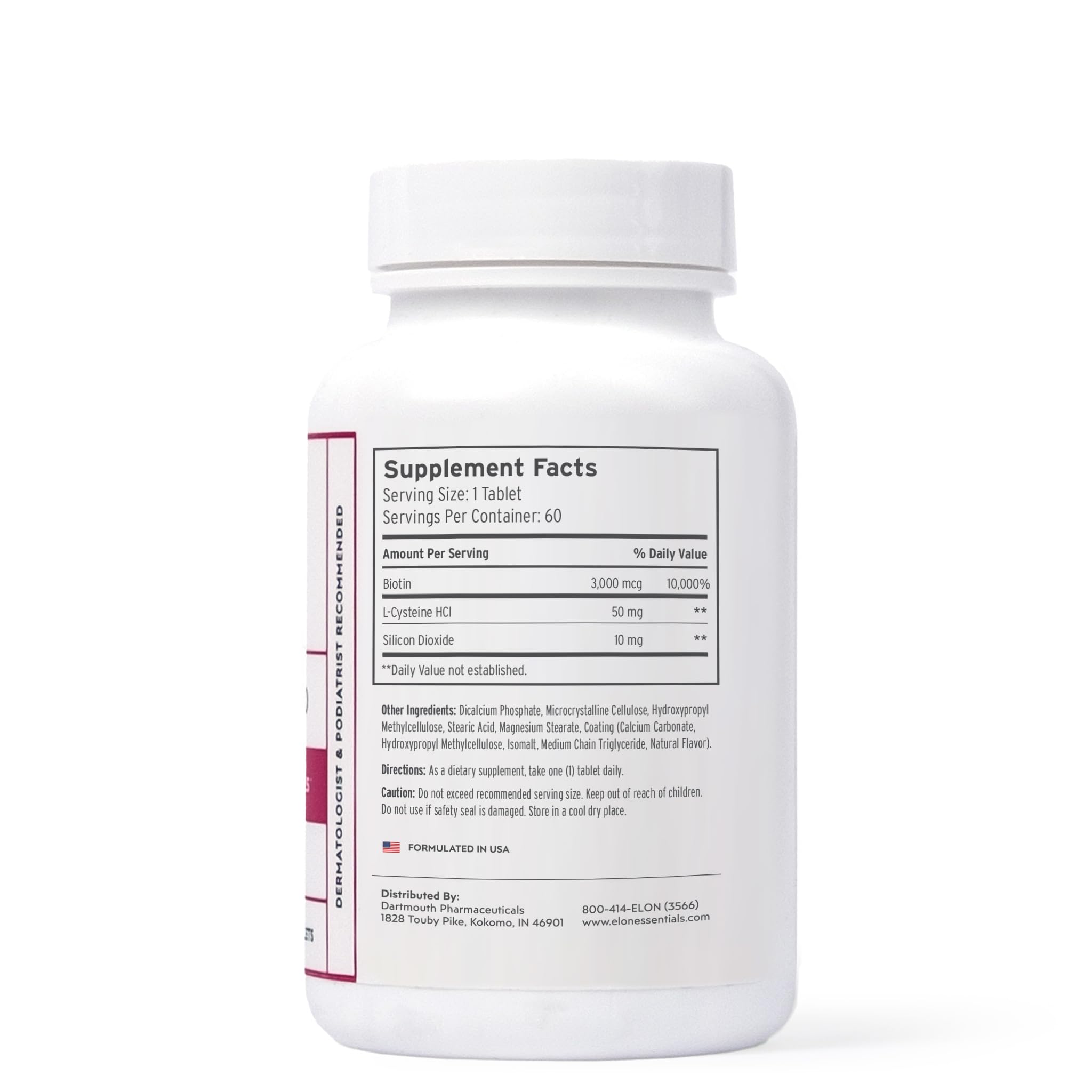 Elon etiqueta de ingredientes resalta biotina, cisteína y silicio