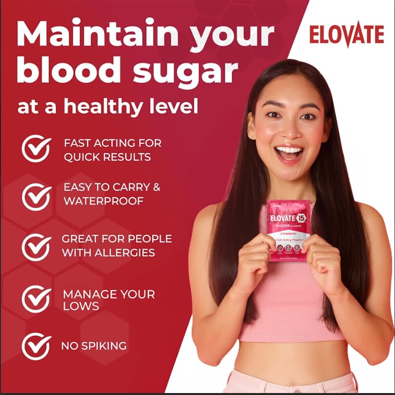 Etiqueta nutricional de Elovate 15 mostrando dextrosa y declaraciones sin gluten, transparencia
