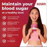 Etiqueta nutricional de Elovate 15 mostrando dextrosa y declaraciones sin gluten, transparencia