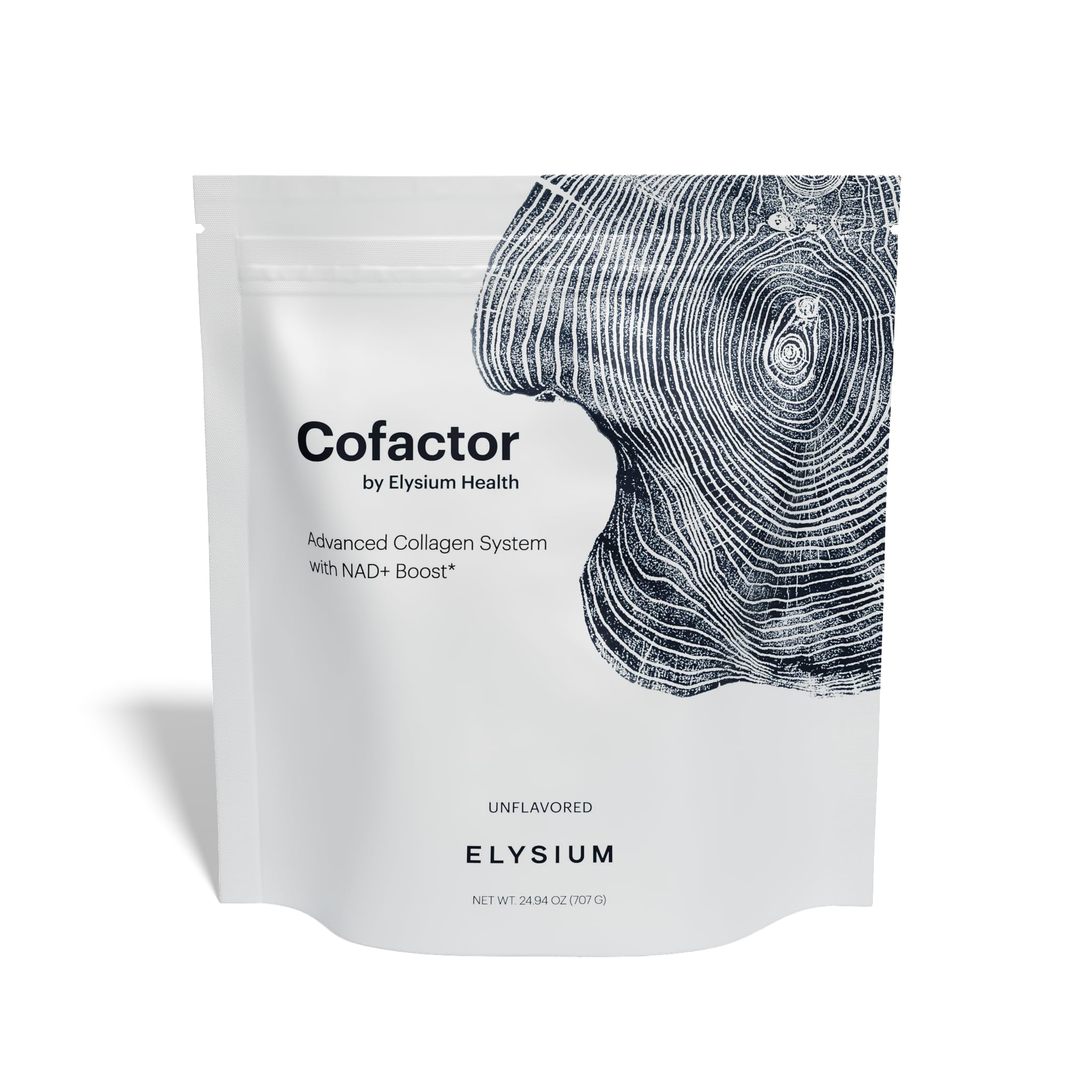 ELYSIUM Cofactor frente del envase mostrando el diseño y claridad de ingredientes