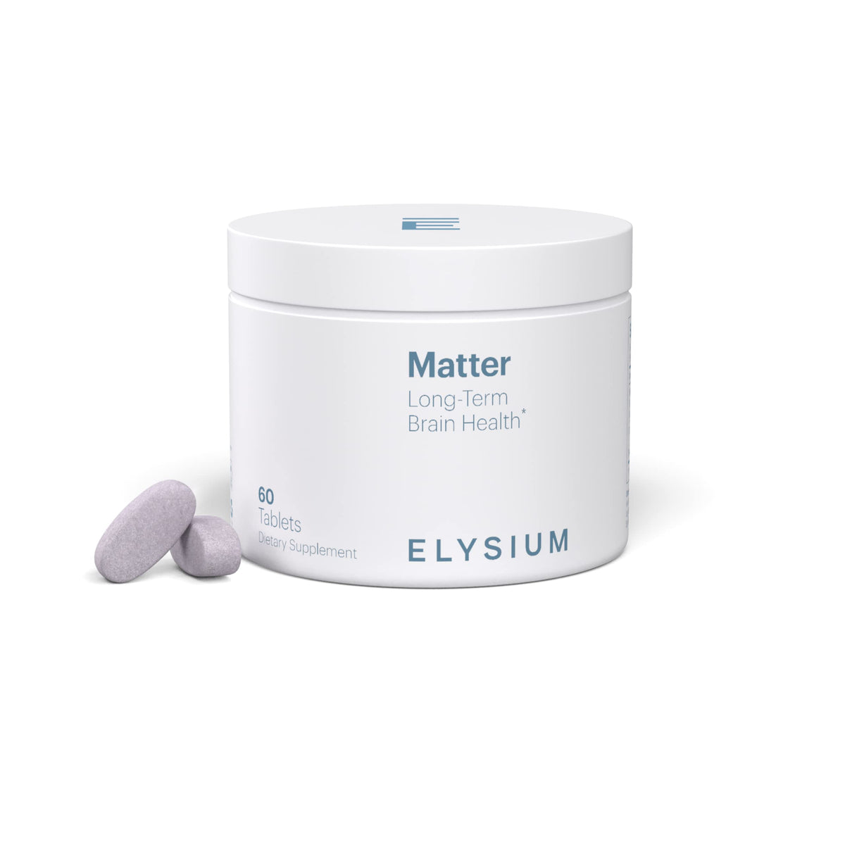 ELYSIUM Matter frente del empaque mostrando presentación y diseño