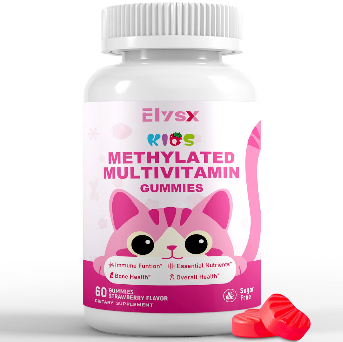 Elysx frontal del envase mostrando la presentación y sabor fresa