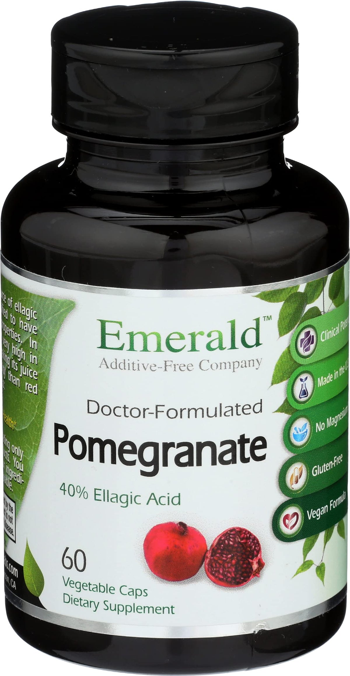 Emerald Laboratories frasco frontal mostrando diseño y cantidad beneficios claros