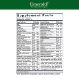 EMERALD LABS cápsula vegetal detalle de textura que sugiere calidad y pureza
