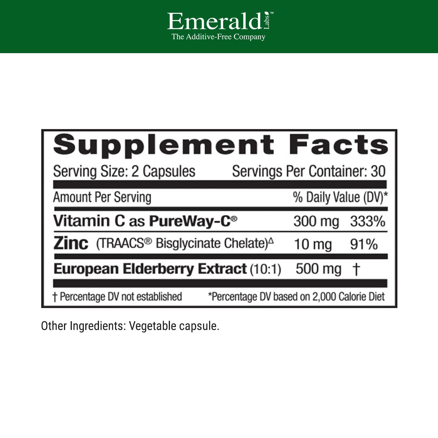 EMERALD LABS detalle de cápsulas vegetales destacando textura y pureza