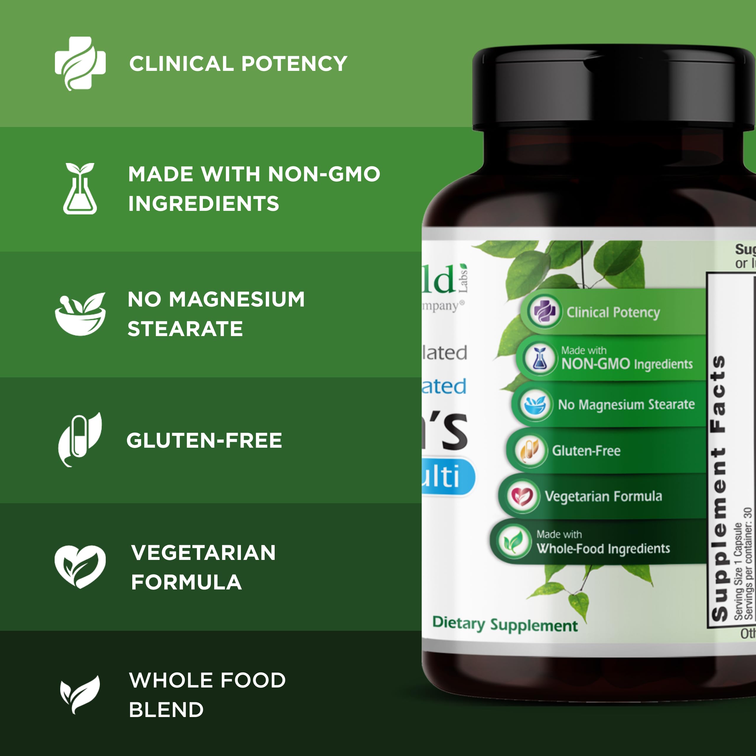EMERALD LABS etiqueta informativa legible con ingredientes y dosis