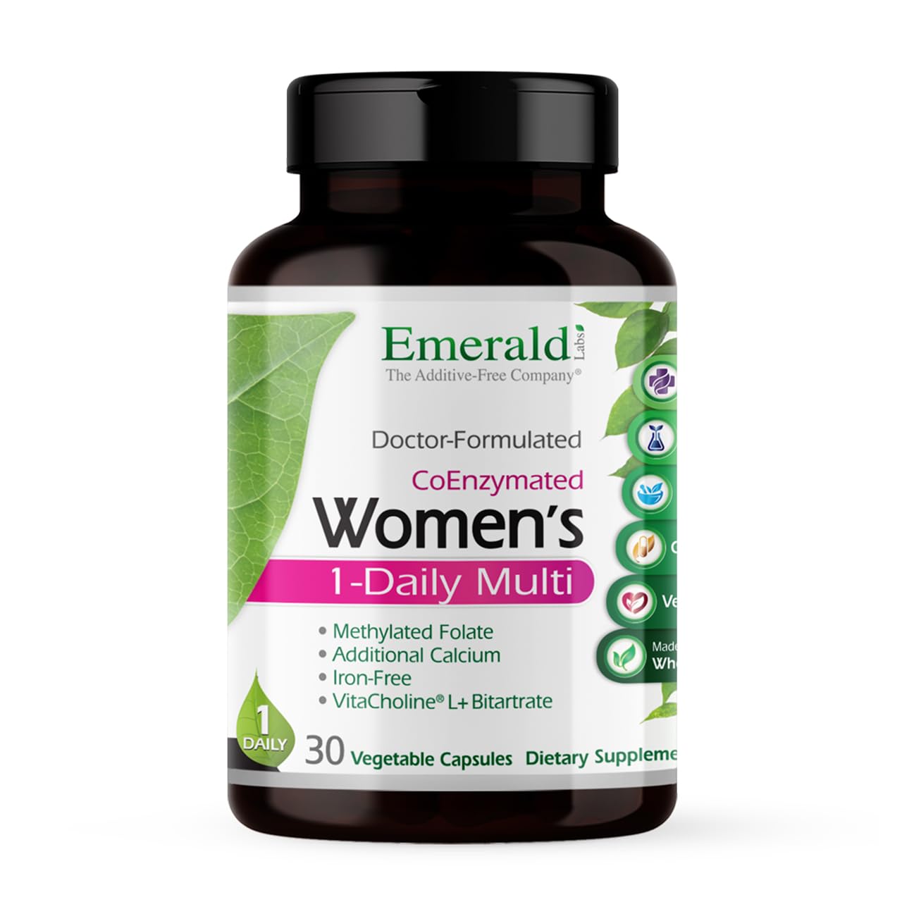 EMERALD LABS frente del envase mostrando nombre y cantidad, confianza diaria