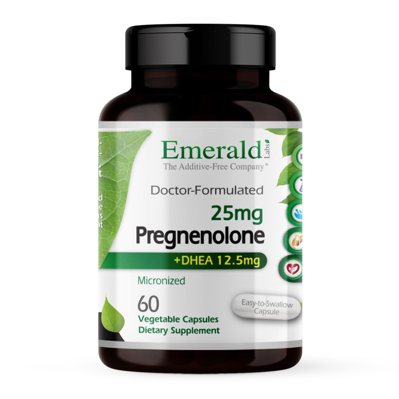 EMERALD LABS envase frontal mostrando 60 cápsulas y beneficios clave