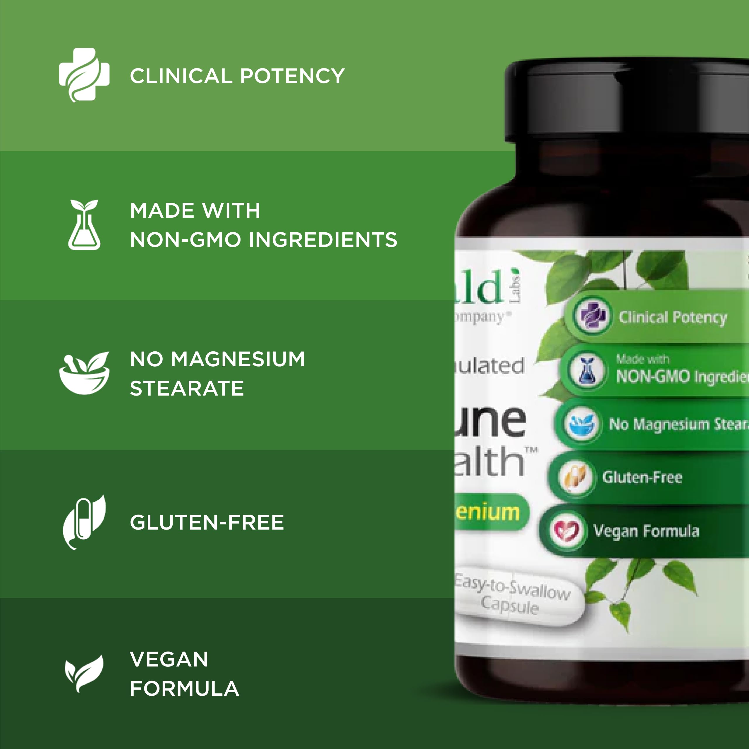 Emerald Labs HashiMune cápsula en mano para comparar tamaño y facilidad