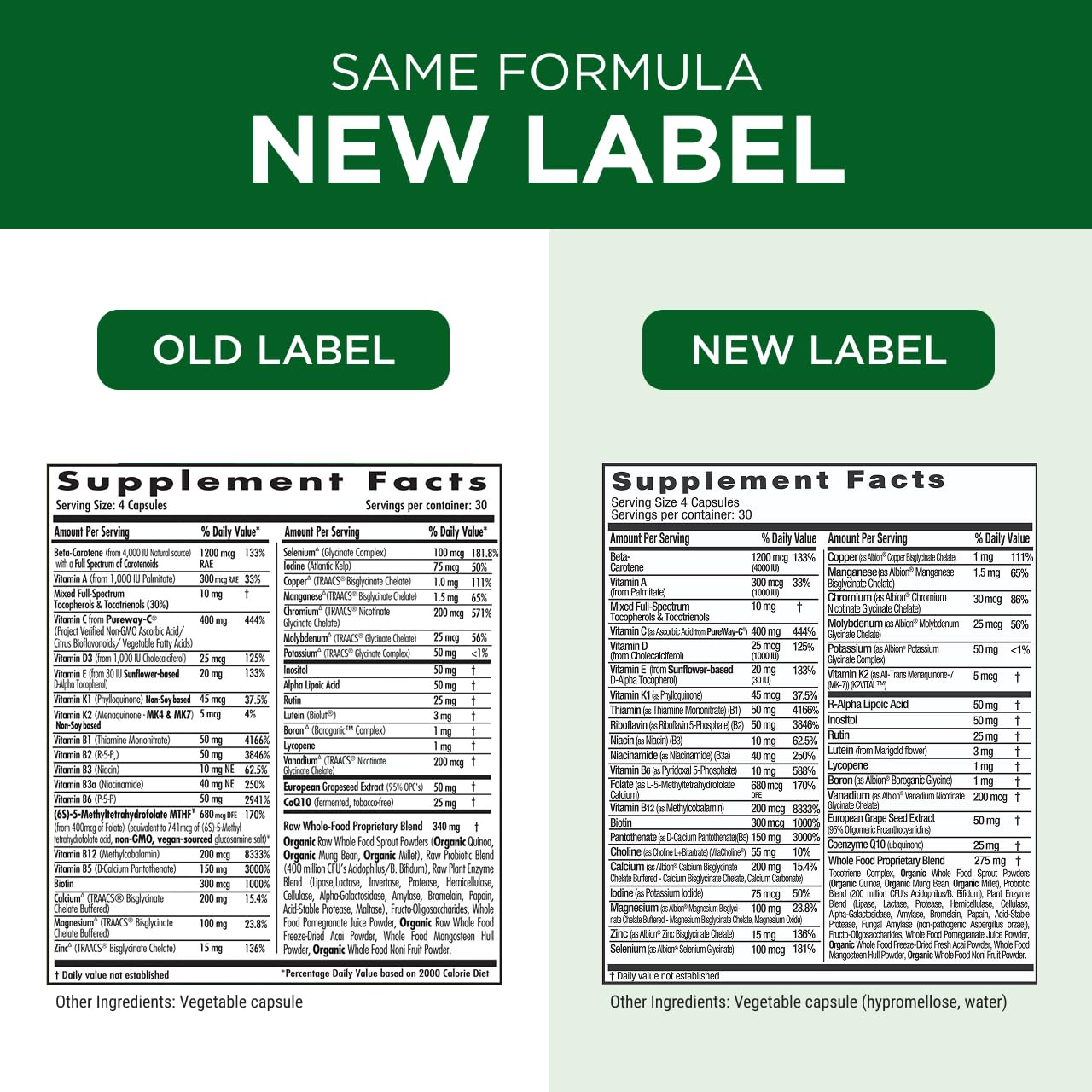 EMERALD LABS detalle de ingredientes: mezcla de enzimas y probióticos para digestión