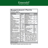 Emerald Labs detalle de cápsula vegetal resaltando fácil ingestión