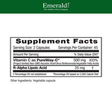 EMERALD LABS cápsulas PureWay-C detalle, textura visible para administración precisa