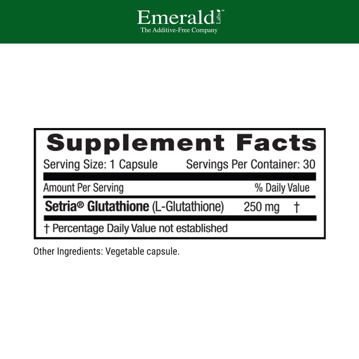 EMERALD LABS primer plano de cápsula vegetal, beneficio absorción y pureza