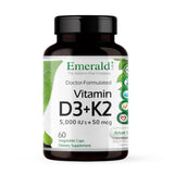 Emerald Labs envase frontal mostrando dosis y beneficios clave