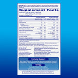 Etiqueta nutricional de Emergen-C mostrando vitaminas C, D, B y minerales