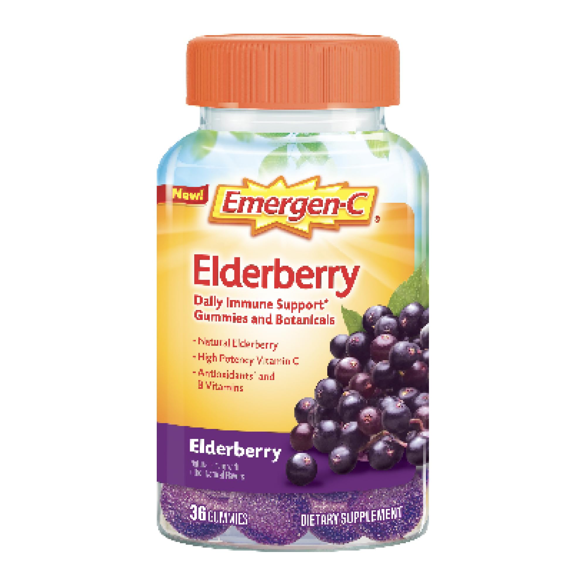 Emergen-C empaque frontal mostrando 36 gominolas y conveniencia