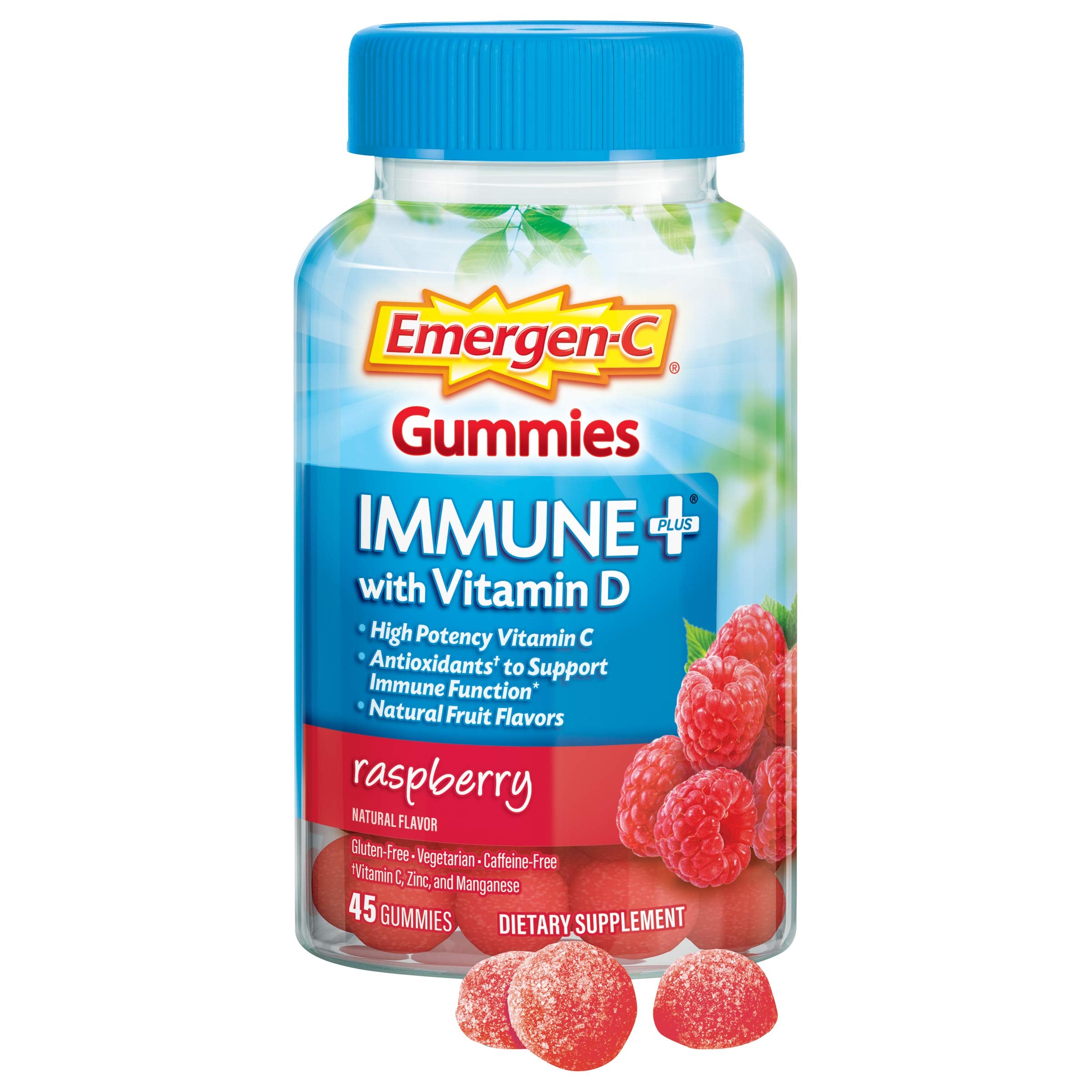 Emergen-C etiqueta con ingredientes resaltando vitaminas claves