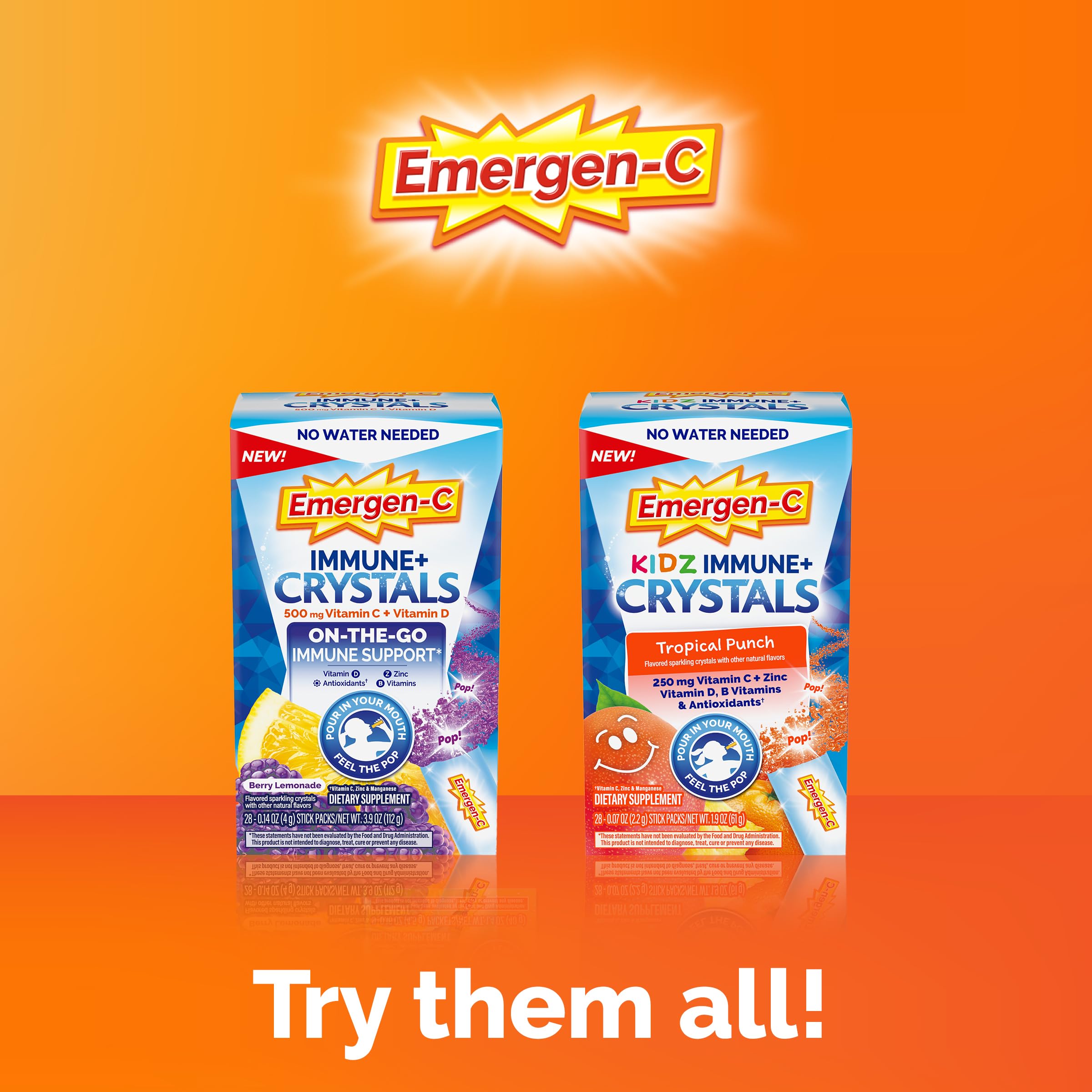 Emergen-C etiqueta nutricional en detalle mostrando vitaminas clave y dosis