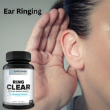 Empower Health Labs Ring Clear tabletas en primer plano mostrando textura y dosis diaria