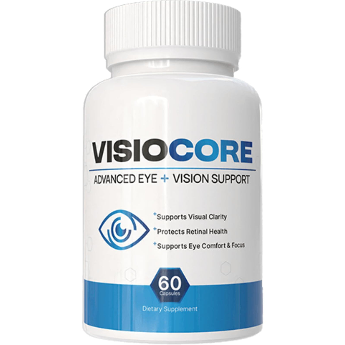 Empower Health Labs frasco frontal de VisioCore mostrando etiqueta clara y beneficios