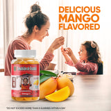 Emulsion de Escocia etiqueta con ingredientes y aporte de vitaminas claro