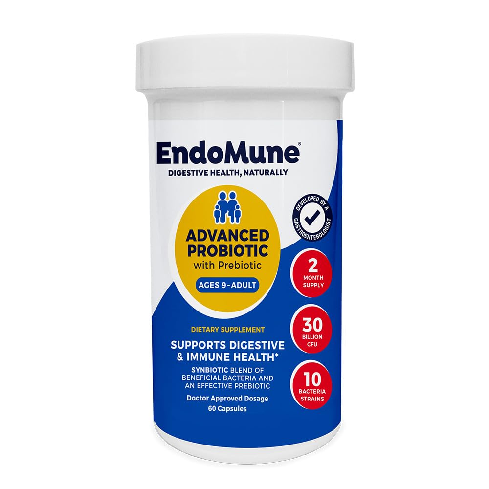 Endomune frontal del envase mostrando contenido y beneficio de 30 mil millones UFC
