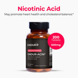Endurance Products tableta de ENDUR-ACIN en primer plano que ilustra tamaño y forma fácil de ingerir