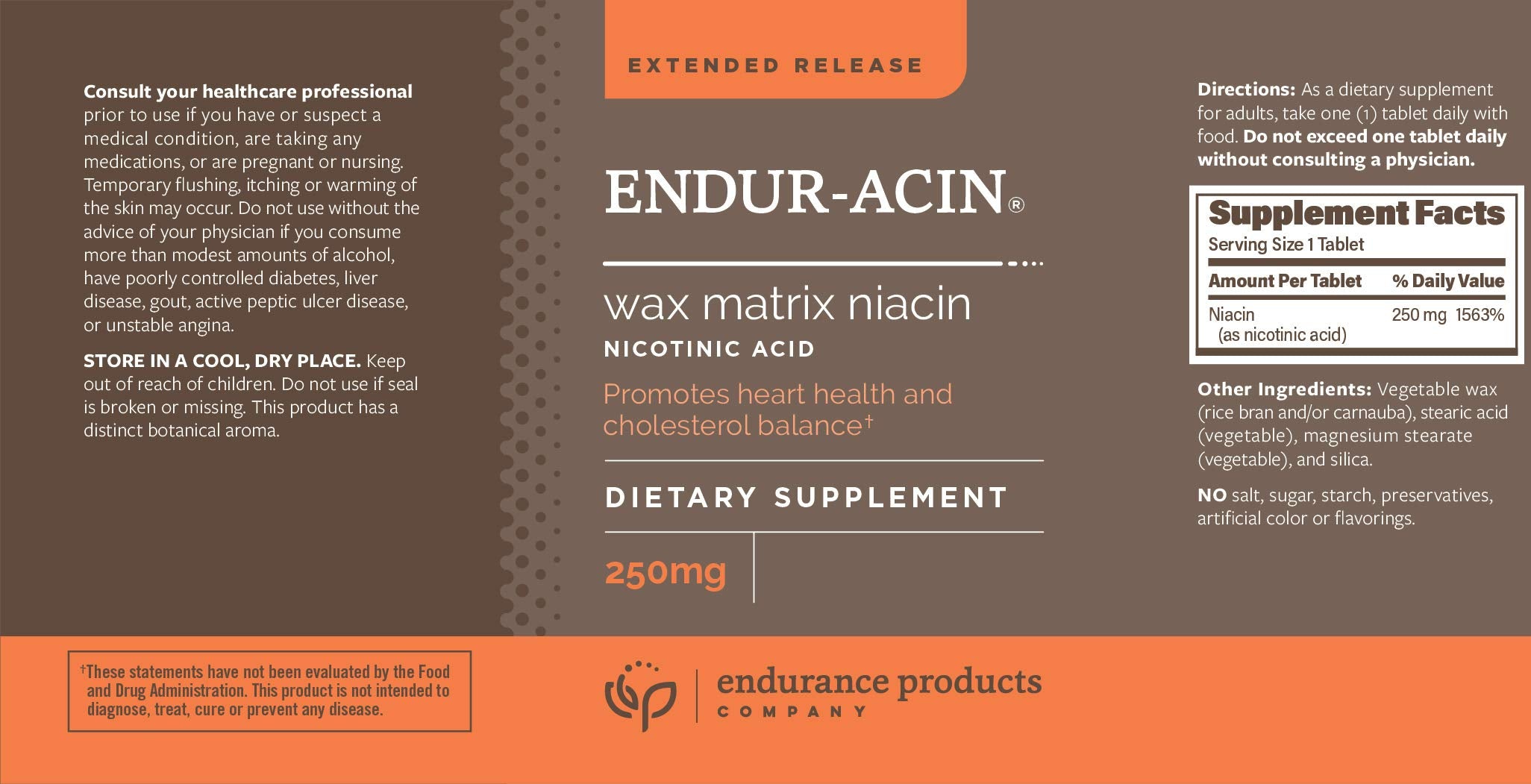 Endurance Products ENDUR-ACIN detalle de textura de la tableta para mejor ingestión