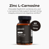 Endurance Products tableta masticable ENDUR PepZinGI en primer plano para fácil consumo