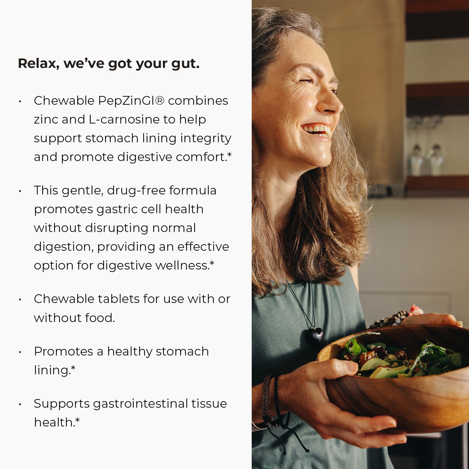 Endurance Products tableta ENDUR PepZinGI en mano mostrando tamaño y conveniencia